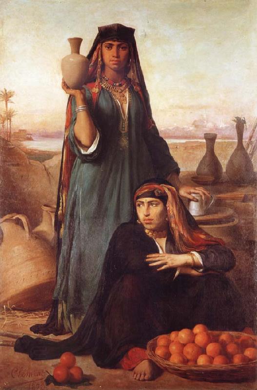 Felix-Auguste Clement Women Selling Water and Oranges on the Road to Heliopolis oil painting picture